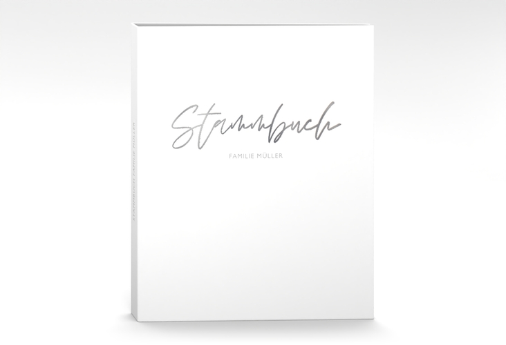 Stammbuch A4 Familienbuch Stammbuch A4 weiss silber