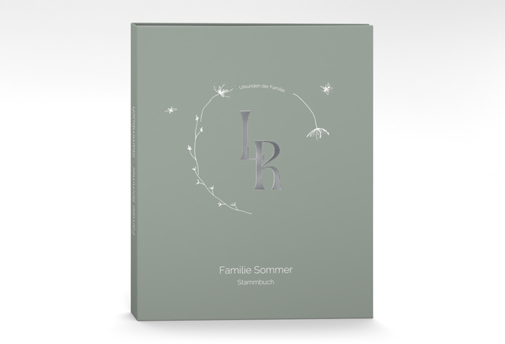 Stammbuch A4 Familienwurzel Stammbuch A4 gruen silber