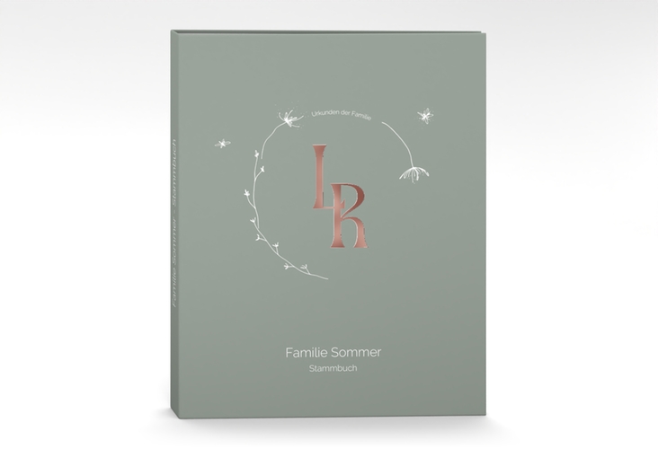 Stammbuch A4 Familienwurzel Stammbuch A4 gruen rosegold