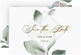 Klick: Details zu Save the Date-Karte "Foglia" anzeigen Save the Date-Karte "Foglia"