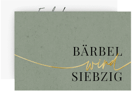 Einladung 70. Geburtstag "Einfach"