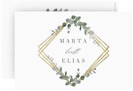 Save the Date-Karte "Eukalyptus"