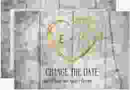 Change the Date-Karte "Wood" DIN A6 quer weiss