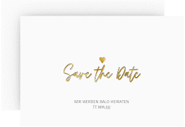 Save the Date-Karte "Herzschlag"