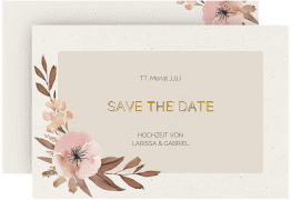 Save the Date-Karte Modest