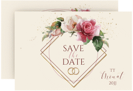 Save the Date-Karte "Rosenbogen"