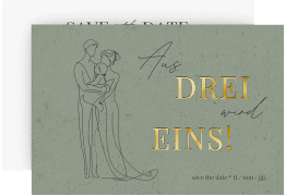 Klick: Details zu Save the Date-Karte "Vereint" anzeigen Save the Date-Karte "Vereint"