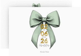 Einladung 80. Geburtstag "Geburtstagsschleife"