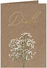 Danksagungskarte Hochzeit "Schleierkraut"