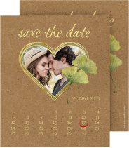 Save the Date-Kalenderblatt "Ginko"