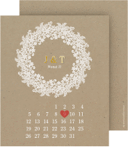 Klick: Details zu Save the Date-Kalenderblatt "Mariage" anzeigen Save the Date-Kalenderblatt "Mariage"