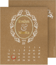 Klick: Details zu Save the Date-Kalenderblatt "Gypsophila" anzeigen Save the Date-Kalenderblatt "Gypsophila"