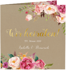 Hochzeitseinladung Flowers