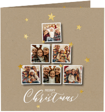 Weihnachtskarte "Goldsterne"