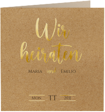 Klick: Details zu Hochzeitseinladung "Noble" anzeigen Hochzeitseinladung "Noble"