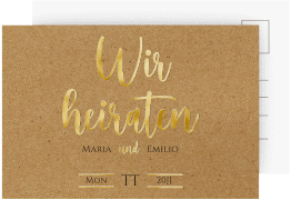 Klick: Details zu Save the Date-Postkarte "Noble" anzeigen Save the Date-Postkarte "Noble"