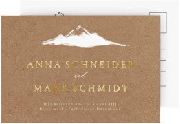 Save the Date-Postkarte "Berghochzeit"