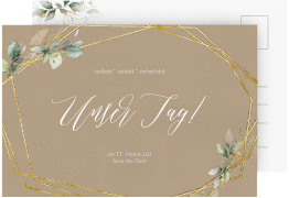 Klick: Details zu Save the Date-Postkarte "Greenish" anzeigen Save the Date-Postkarte "Greenish"