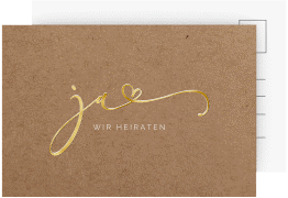 Klick: Details zu Save the Date-Postkarte "Jawort" anzeigen Save the Date-Postkarte "Jawort"