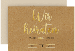 Klick: Details zu Save the Date-Karte "Noble" anzeigen Save the Date-Karte "Noble"
