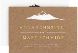 Save the Date-Karte "Berghochzeit"