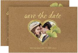 Klick: Details zu Save the Date-Karte "Ginko" anzeigen Save the Date-Karte "Ginko"