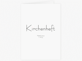 Klick: Details zu Kirchenheft Hochzeit "Twohearts" anzeigen Kirchenheft Hochzeit Twohearts A5 Klappkarte hoch rot