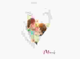 Menükarte Hochzeit Liebe A5 Klappkarte hoch rot
