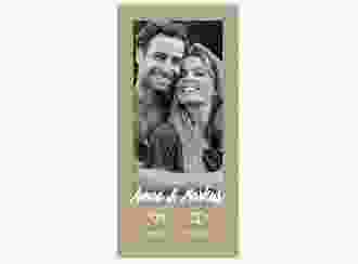 Menükarte Hochzeit Icons lange Karte hoch beige