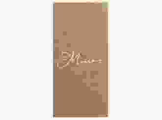 Menükarte Hochzeit Jawort lange Karte hoch beige modern minimalistisch mit veredelter Aufschrift