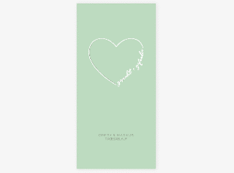 Klick: Details zu Tagesablauf Hochzeit "Lebenstraum" anzeigen Tagesablauf Hochzeit Lebenstraum lange Karte hoch mint