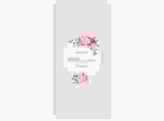 Menükarte Hochzeit "Prachtvoll" lange Karte hoch rosa