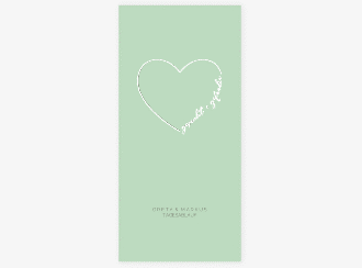 Klick: Details zu Tagesablauf Hochzeit "Lebenstraum" anzeigen Tagesablauf Hochzeit Lebenstraum lange Karte hoch mint