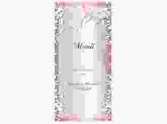 Menükarte Hochzeit Toulouse lange Karte hoch rosa