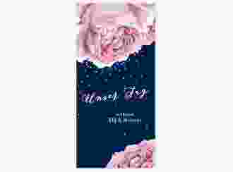 Tagesablauf Hochzeit Cherie lange Karte hoch rosa