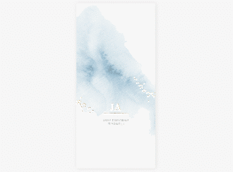 Tagesablauf Hochzeit Pastell lange Karte hoch blau