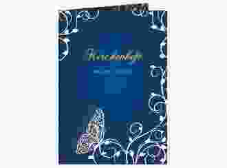 Kirchenheft Hochzeit Eternity A5 Klappkarte hoch blau