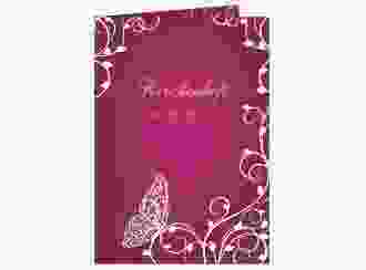 Kirchenheft Hochzeit Eternity A5 Klappkarte hoch pink