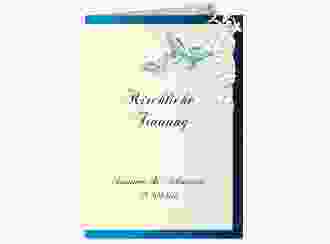 Kirchenheft Hochzeit Toulouse A5 Klappkarte hoch blau