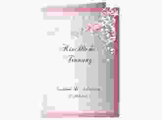 Kirchenheft Hochzeit Toulouse A5 Klappkarte hoch rosa