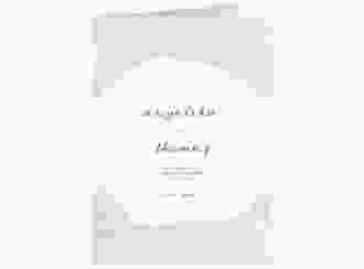 Menükarte Hochzeit Asymmetry A5 Klappkarte hoch grau