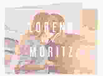 Hochzeitseinladung Memory mittlere Klappkarte quer rosa