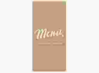 Menükarte Hochzeit Glam lange Karte hoch beige