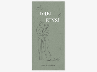 Tagesablauf Hochzeit Vereint lange Karte hoch gruen