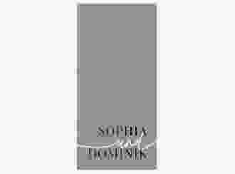 Menükarte Hochzeit Easy lange Karte hoch gruen im modernen minimalistischen Design