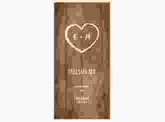 Tagesablauf Hochzeit Wood lange Karte hoch braun