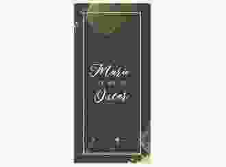 Menükarte Hochzeit Emerald lange Karte hoch gruen