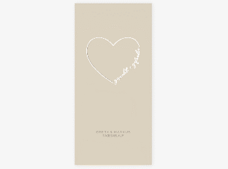 Klick: Details zu Tagesablauf Hochzeit "Lebenstraum" anzeigen Tagesablauf Hochzeit Lebenstraum lange Karte hoch beige
