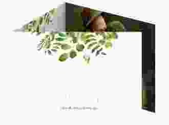 Hochzeitseinladung Botany A6 Doppel-Klappkarte beige