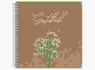 Gästebuch Hochzeit Schleierkraut Ringbindung kraftpapier